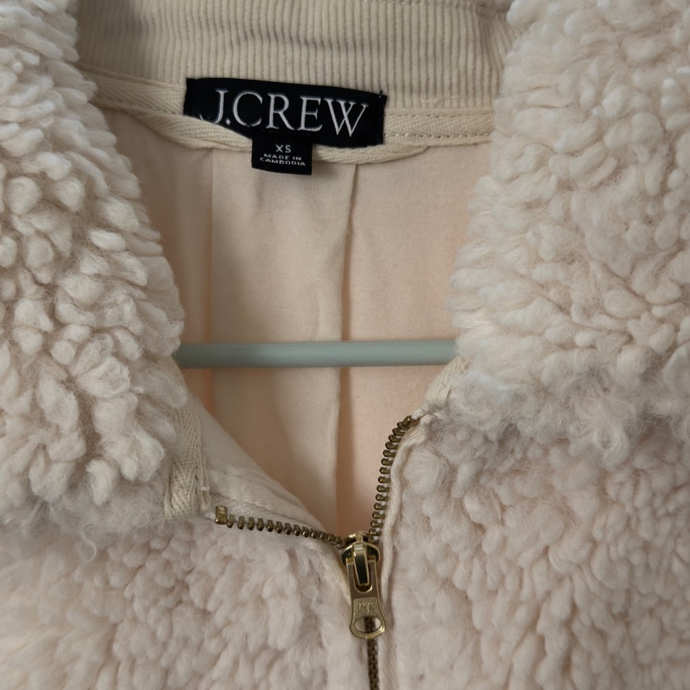 Jcrew Cream Sherpa Jacket - Picture 5 of 7